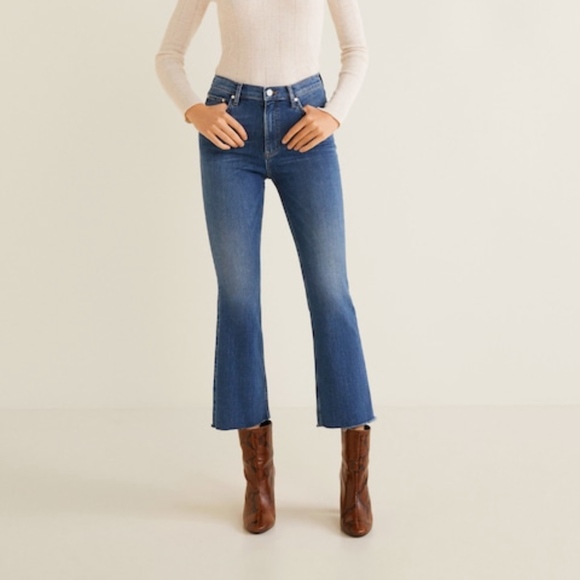 mango cropped jeans